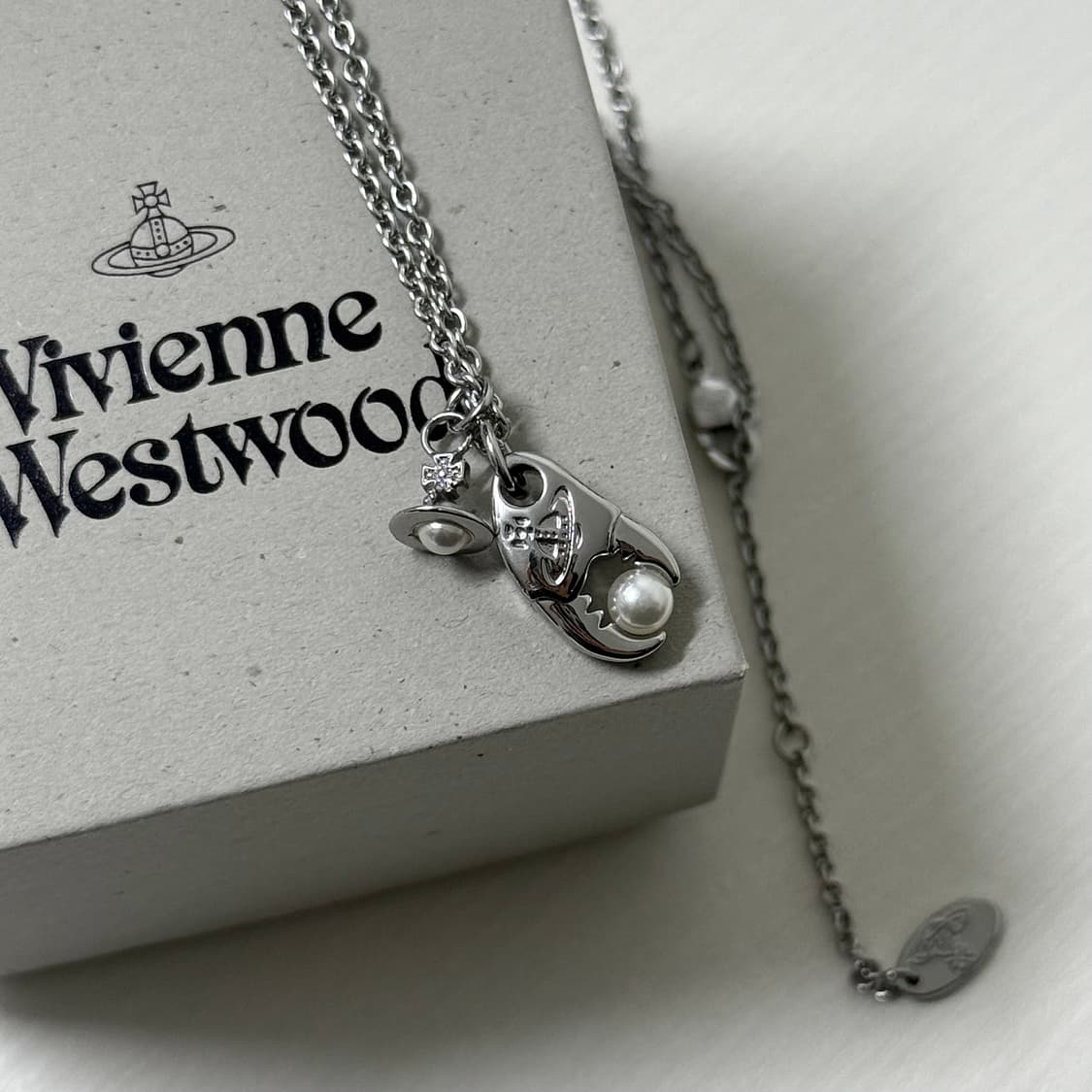 비비안웨스트우드 아카이브 집게 진주펄 orb 팬던트 목걸이 상품이미지1