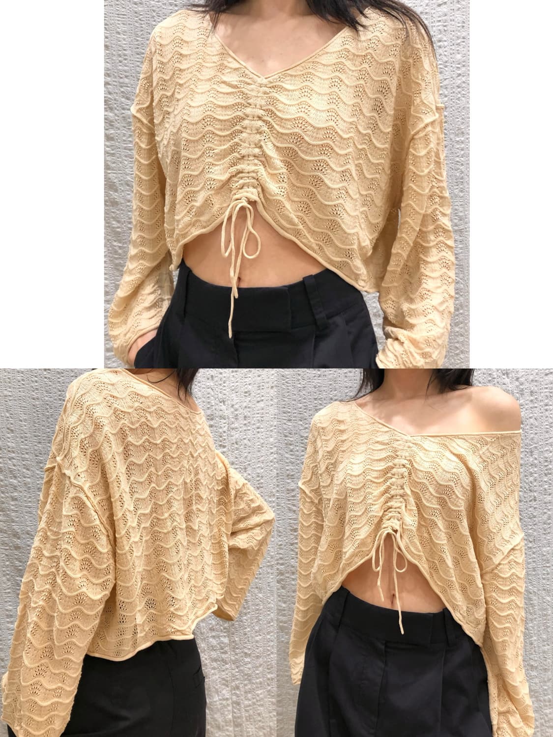 string crop sand knit 상품이미지5