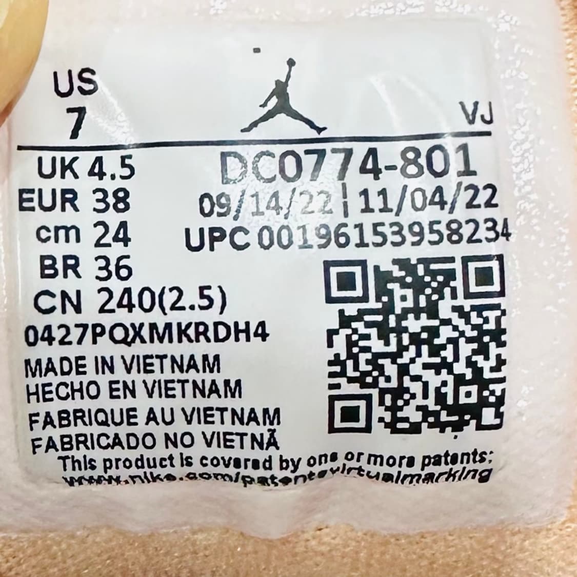 240) 나이키 운동화 여성 여자 신발 에어조던 1 로우 피치 상품이미지10
