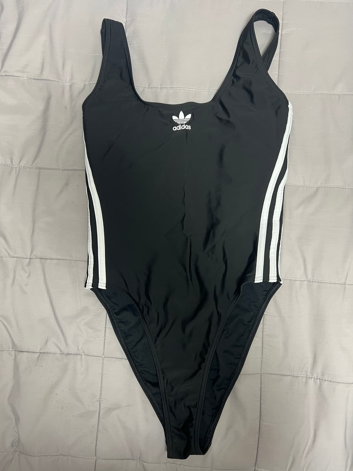 [미착용] 아디다스 삼선 블랙 실내 수영복 34 상품이미지2