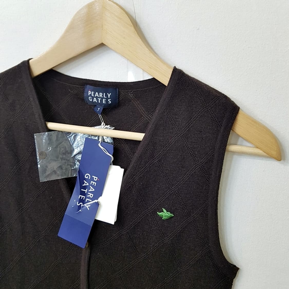 [새상품] PEARLY GATES 모 100% 조끼 브라운 상품이미지3