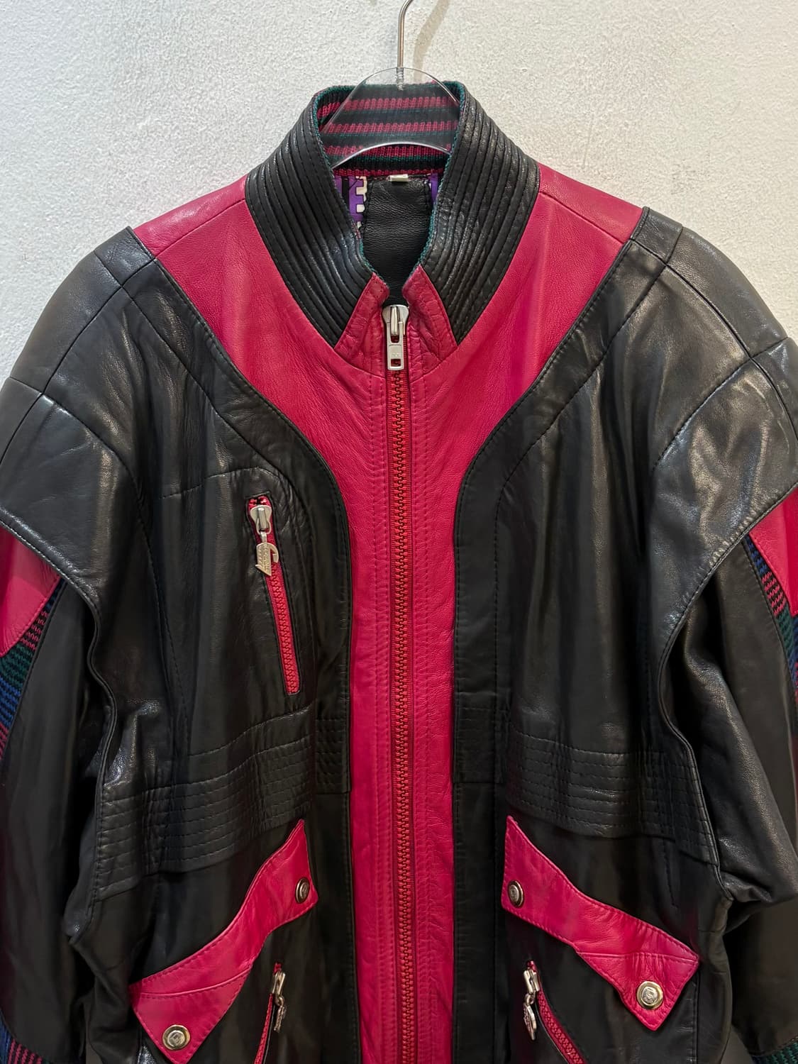 rober pink point leather jacket﻿ 상품이미지2