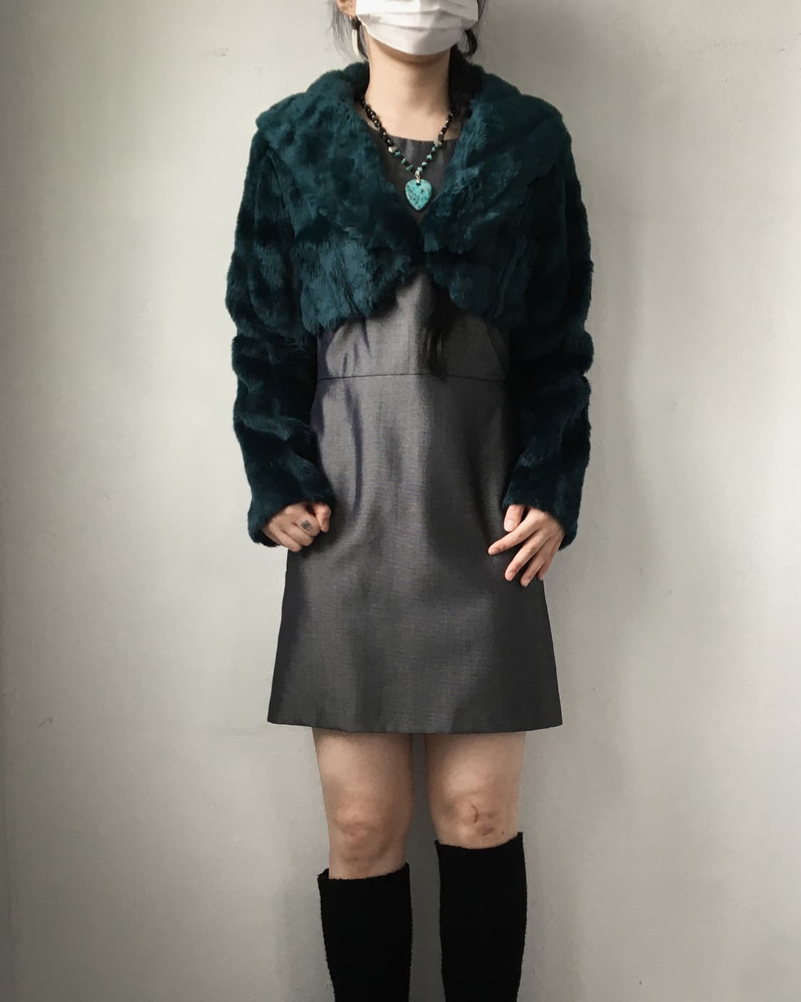 Fake fur bolero jacket 상품이미지1