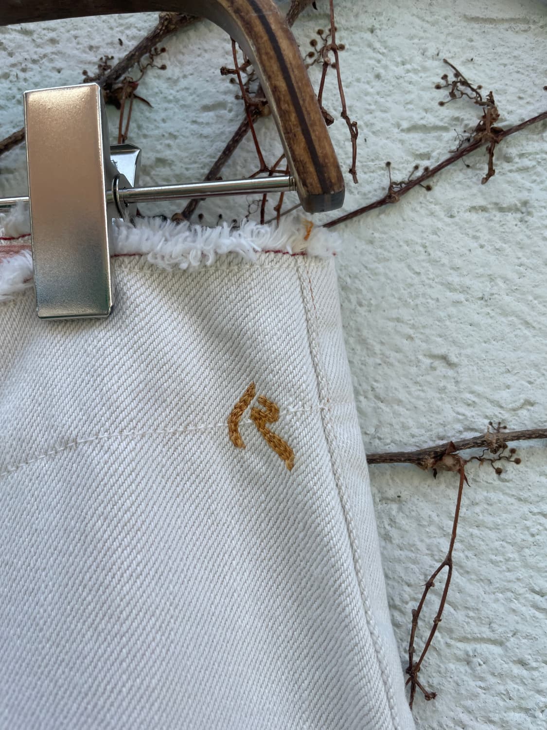 (정품)45R 인디고 자수 세미 와이드 워크팬츠 상품이미지2