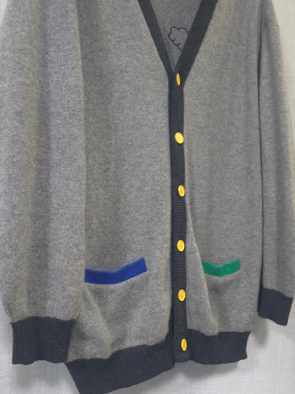 카스텔바작 일본수입 정품 울 니트 가디건 스웨터 100 105 에펠탑 빈 상품이미지8