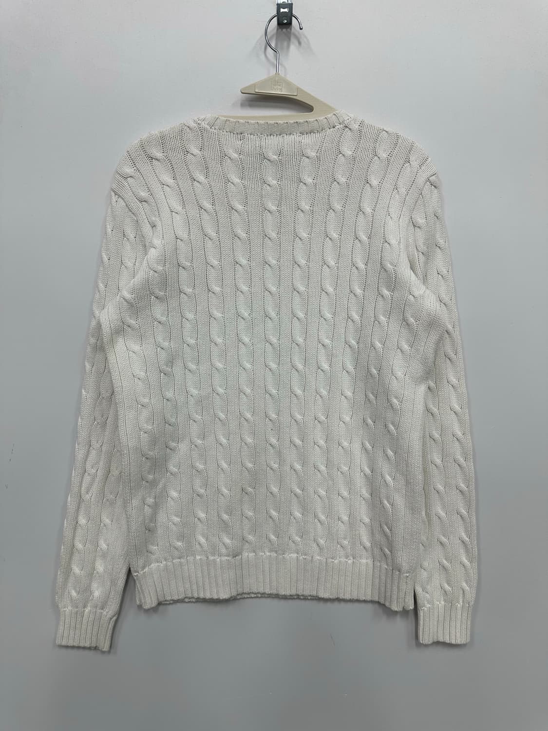 폴로 화이트 꽈배기 니트 상품이미지5