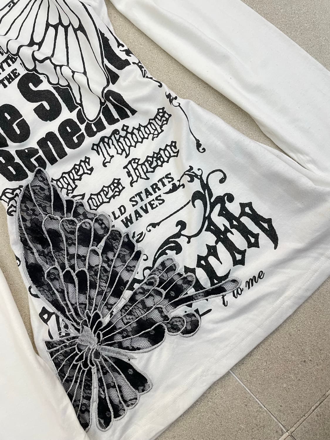 MKR 나비 레터링 롱슬리브 상품이미지7