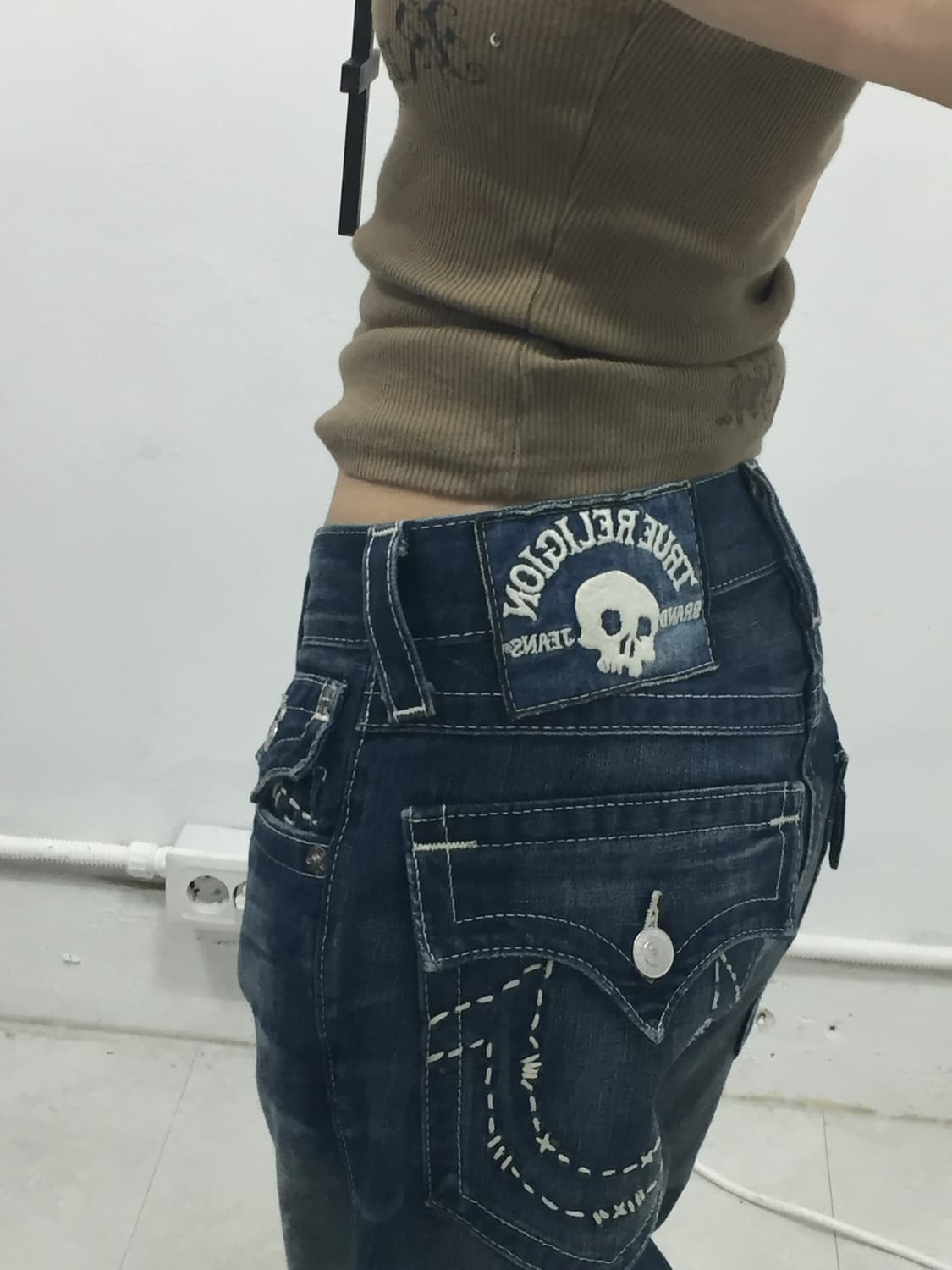 [TRUE RELIGION] 트루릴리전 스컬 스티치 데님진 상품이미지1