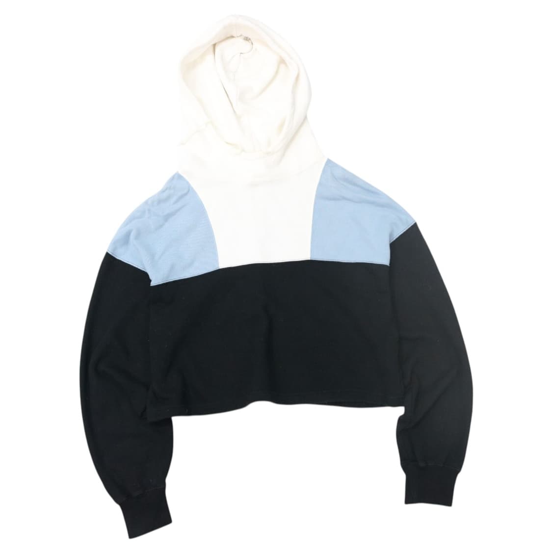 Ray BEAMS 레이빔즈 3컬러 배색 크롭 후드 티셔츠 상품이미지1