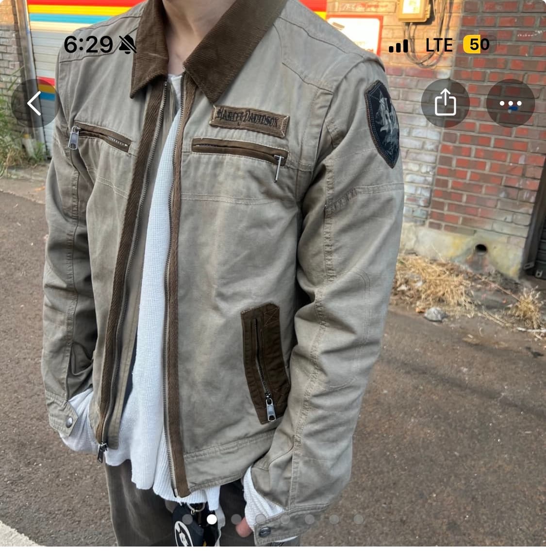 할리 데이비슨 자켓 실측  m사이즈 상품이미지2