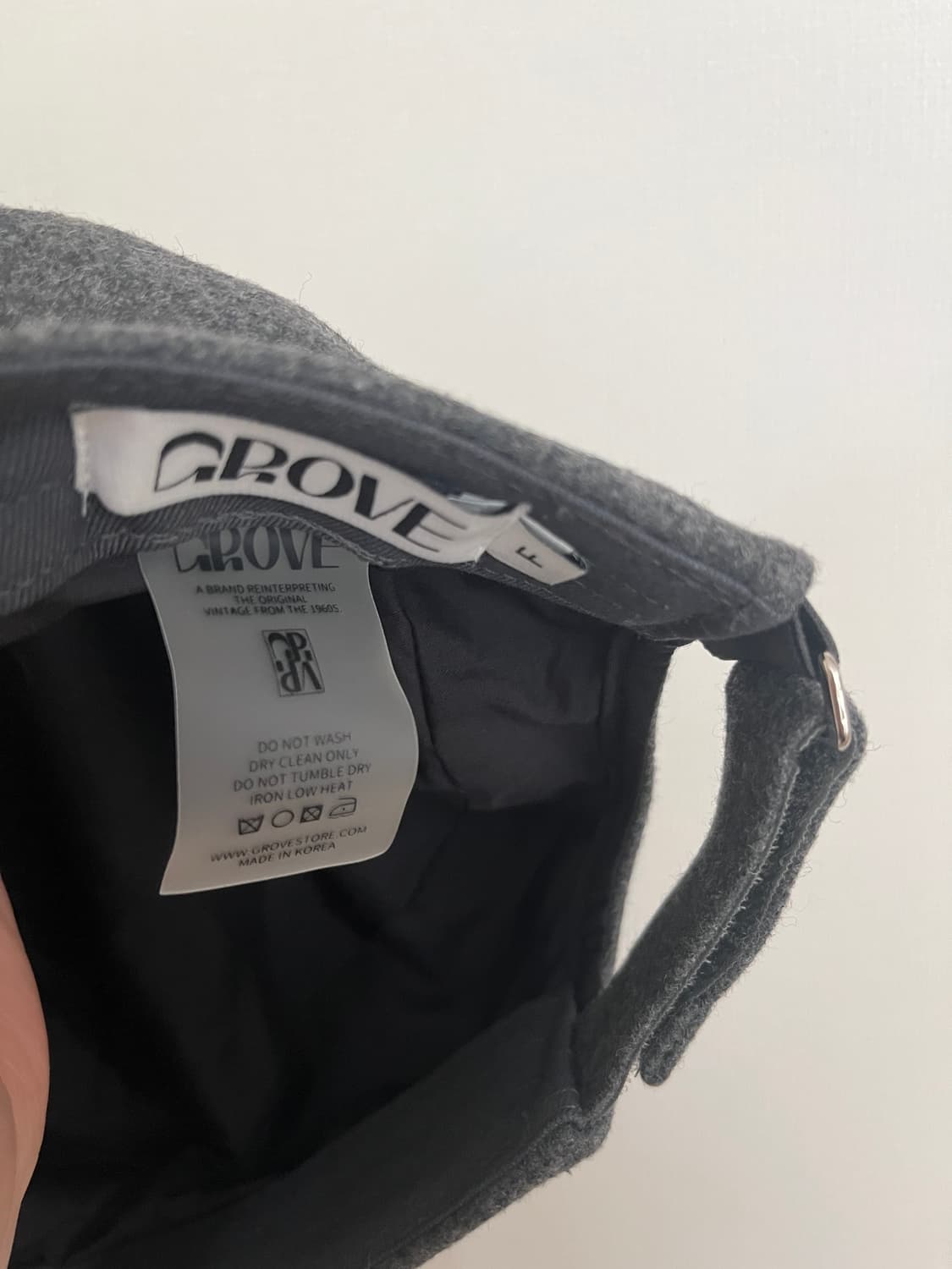 그로브 BAHI BERET 울 소재 뉴스보이캡 차콜 상품이미지3