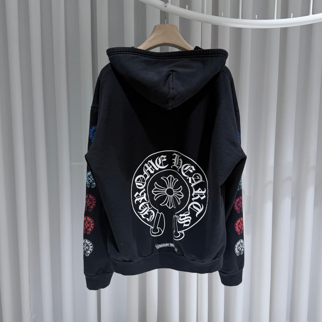 (A/M) / 크롬하츠 멀티 컬러 홀스슈 블랙 후드 집업 상품이미지6