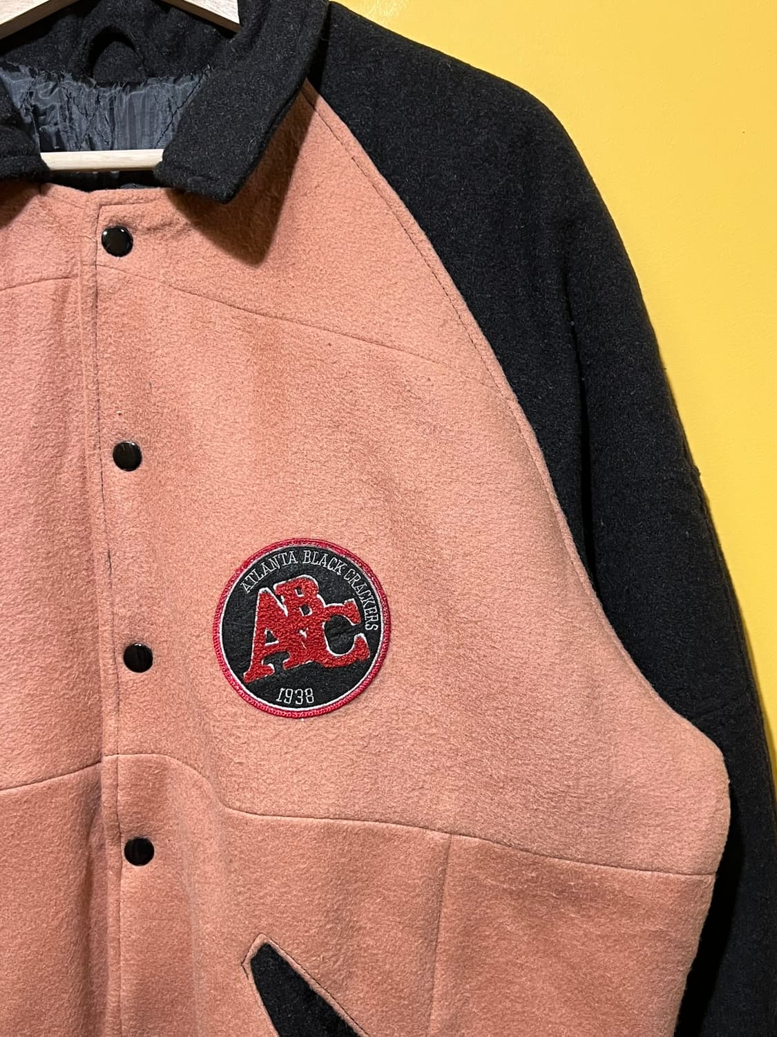 [M/95-100] 애틀랜타 블랙 크래커스 바시티 자켓 울 레터맨 자켓 상품이미지3