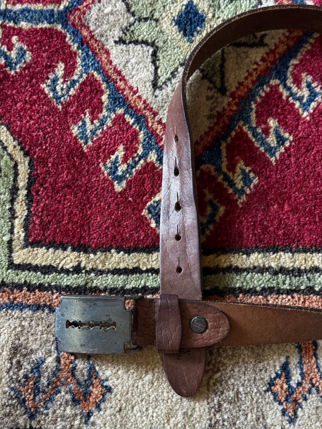 Razor Blade Buckle bar fly 레더벨트 상품이미지5