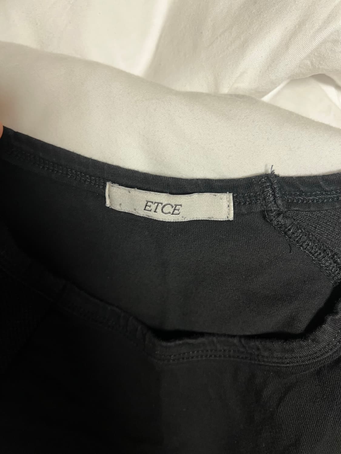ETCE mixed panel tee black L 상품이미지3