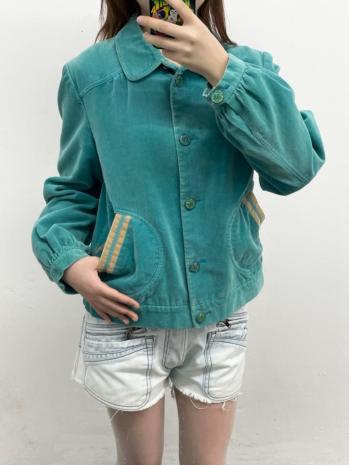 민트 코듀로이 포켓 디테일 자켓 상품이미지4