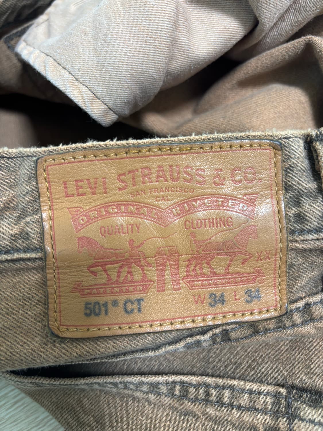 리바이스 501ct brown 34x34 상품이미지3