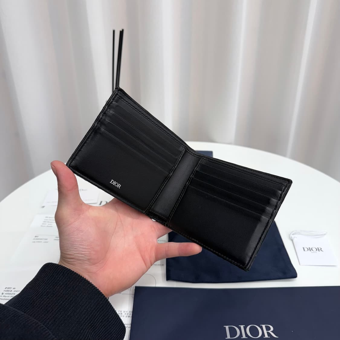[25년] 디올 오블리크 반지갑 블랙 상품이미지6
