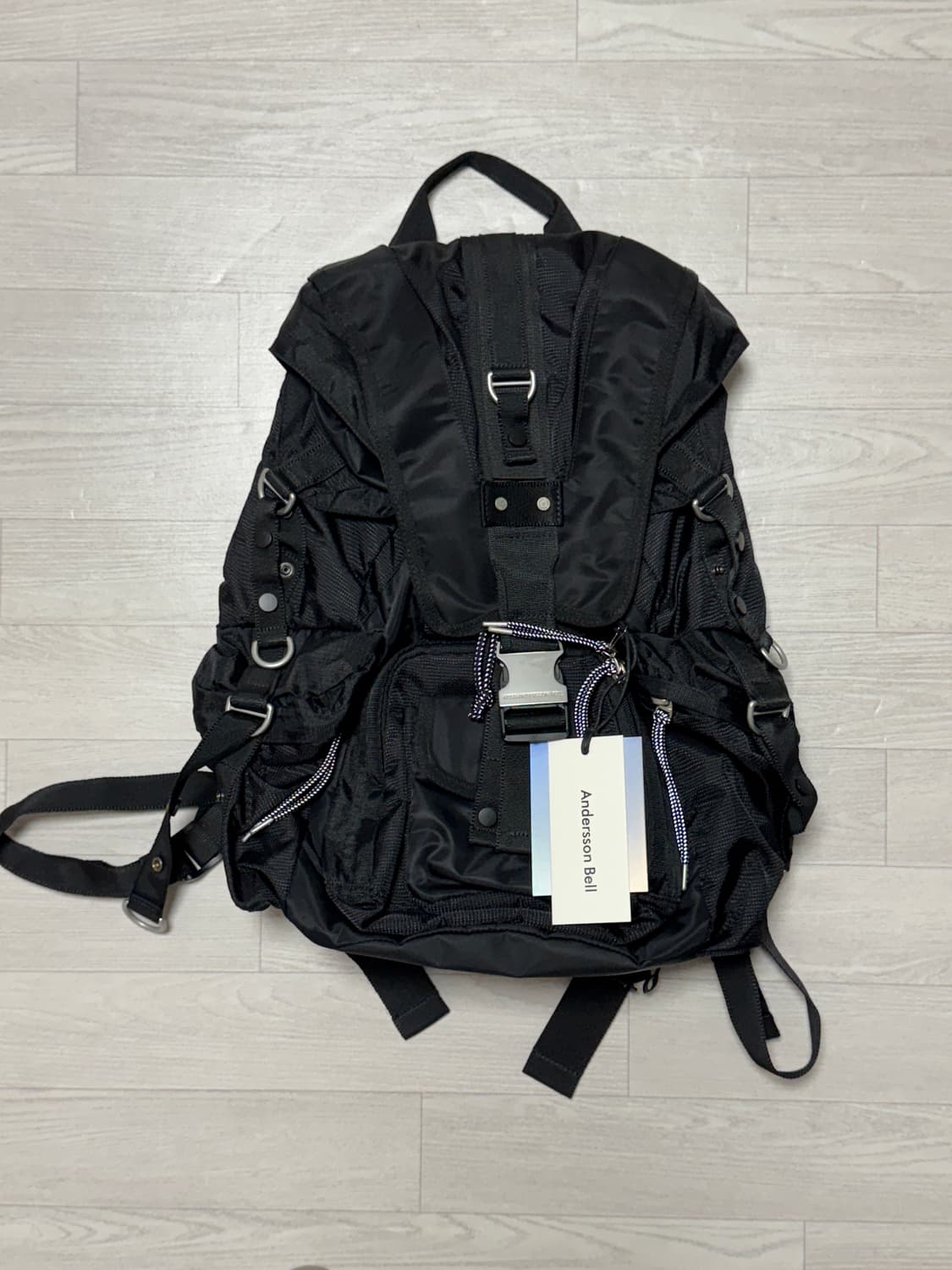 앤더슨벨 유니섹스 테크니컬 스몰 베를린 백팩 블랙 상품이미지1