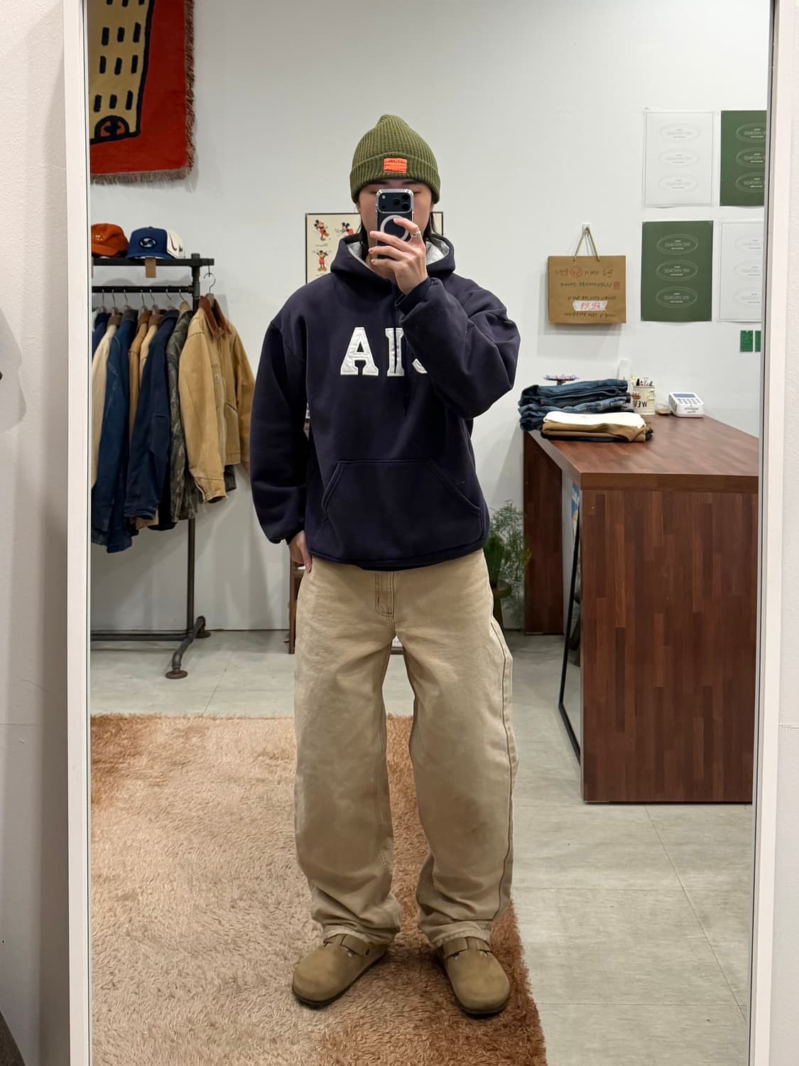 00s Carhartt 덕 캔버스 싱글니 워크 팬츠 (made USA) 상품이미지2