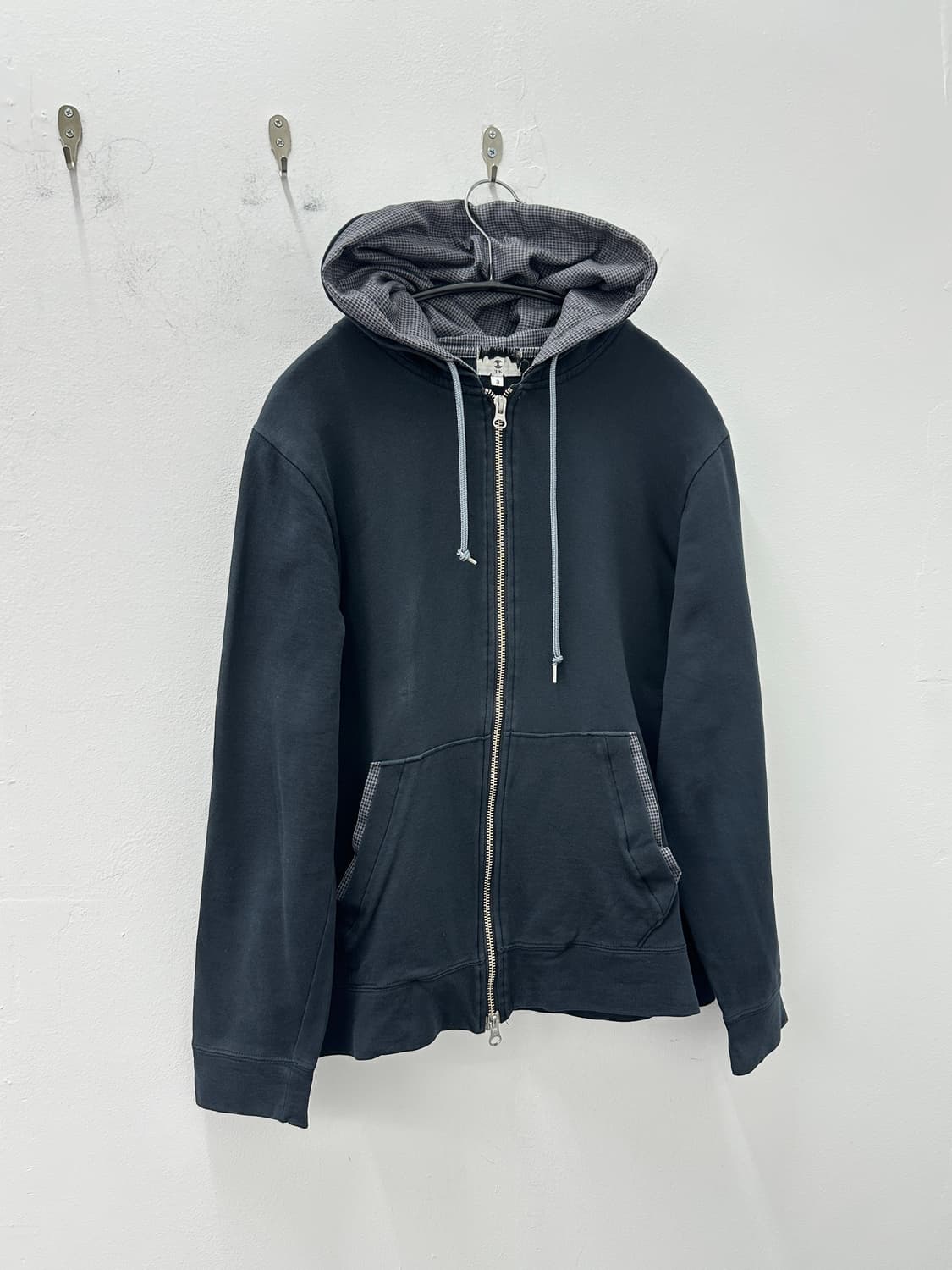 TK 2way check detail hoodie 상품이미지4