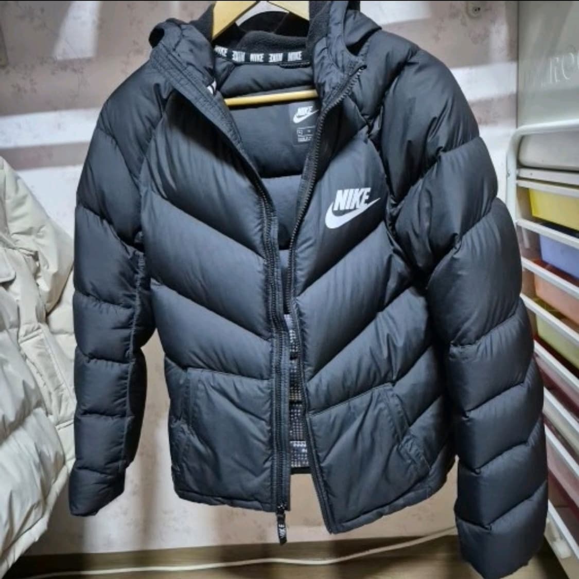 나이키 빅스우시 경량 빵빵 패딩 후드 점퍼 성인남녀 M 키즈xl 상품이미지1