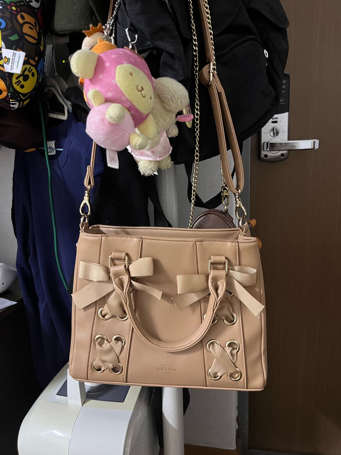 리즈리사 리본 아일렛 라떼갸루 히메 가방 숄더백 크로스백 대대장 상품이미지1