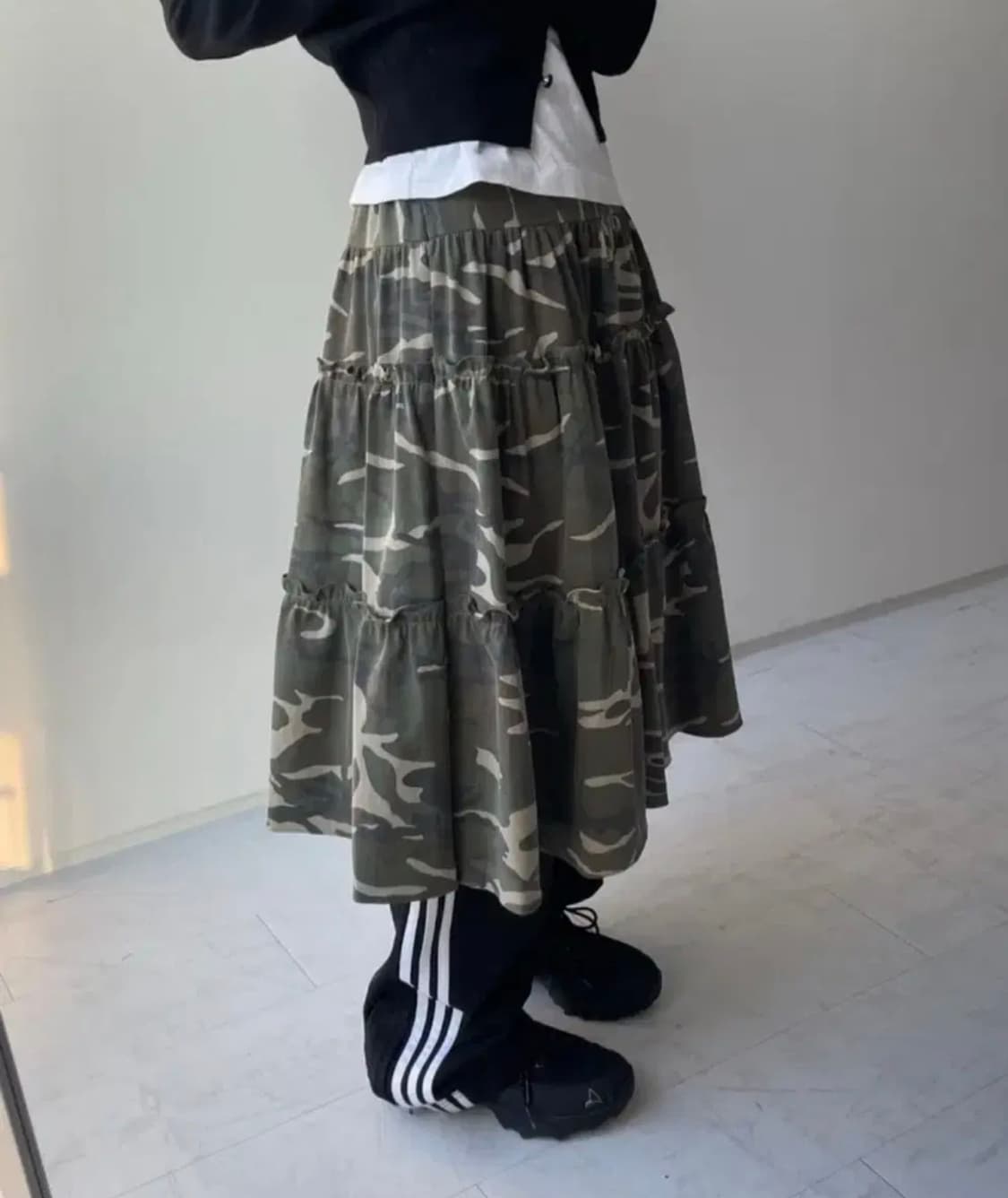 어나더랭귀지 카모프릴스커트 상품이미지1