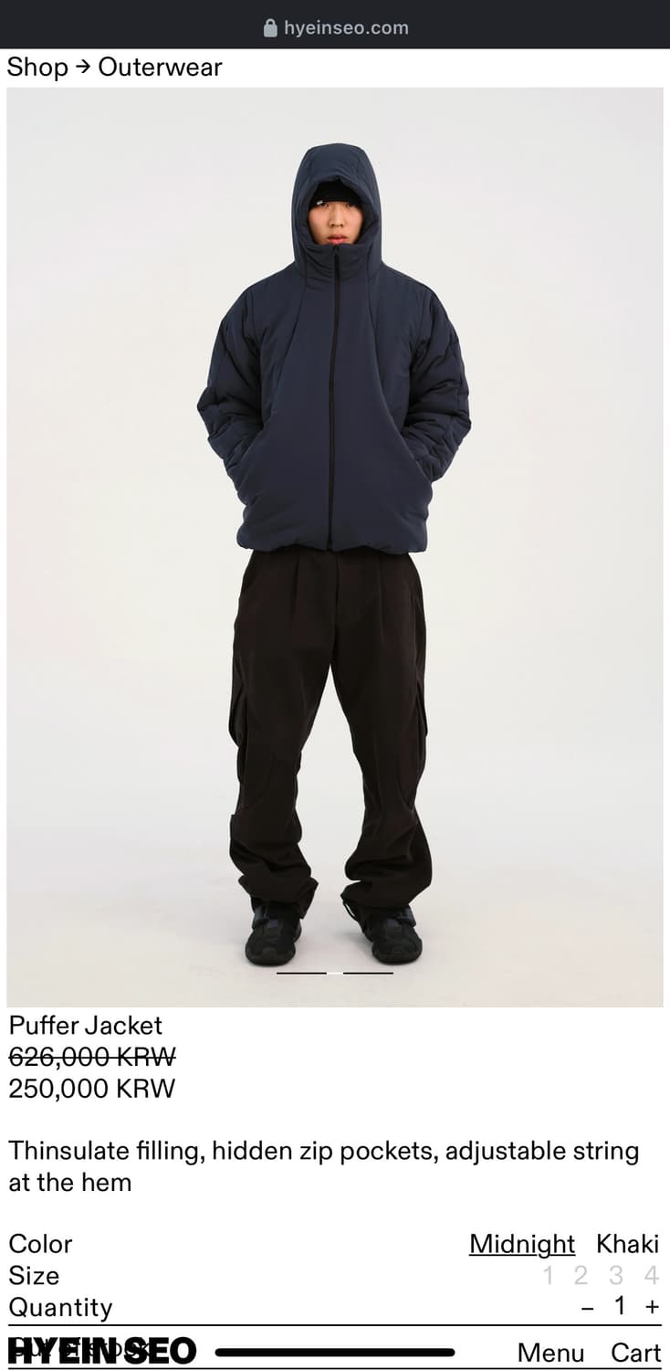 혜인서 Puffer Jacket 2 구합니다! 상품이미지1