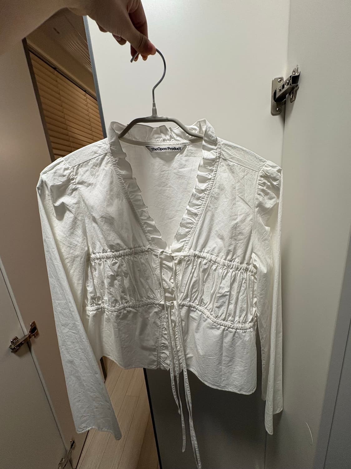 더오픈프로덕트 러플드 코튼 블라우스 상품이미지2