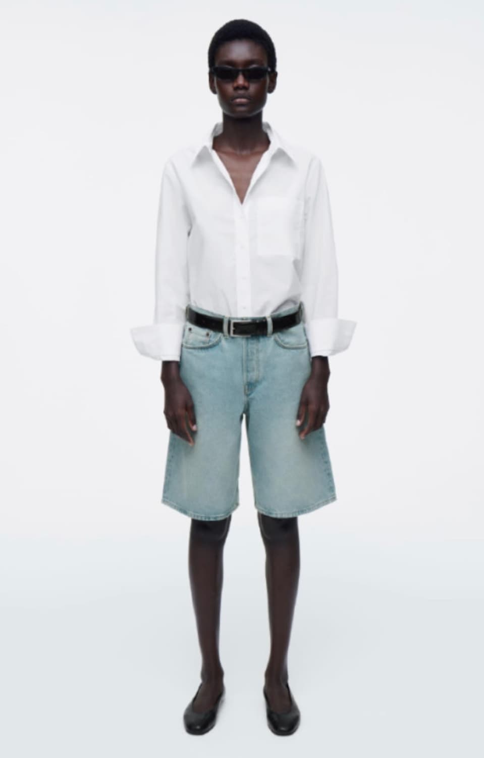 Cos 코스 반바지 롱라인 데님 쇼츠 라이트 블루 로열블루 상품이미지1