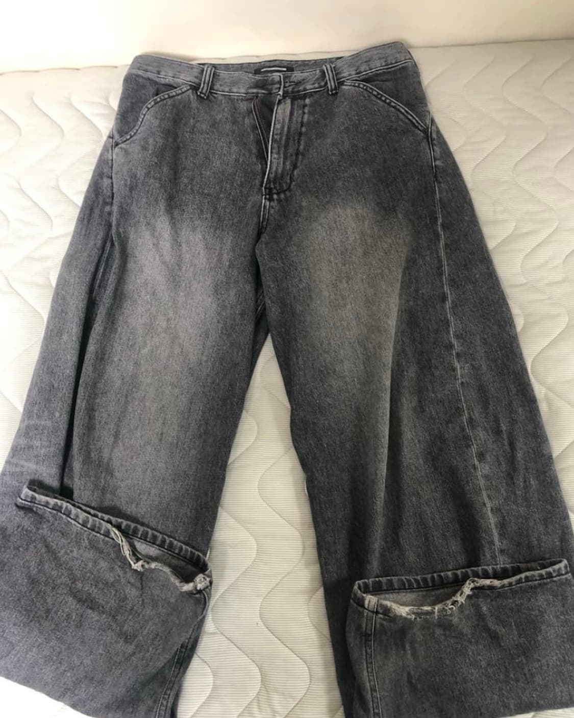 해칭룸 와이드커브진 블랙 3사이즈  상품이미지2