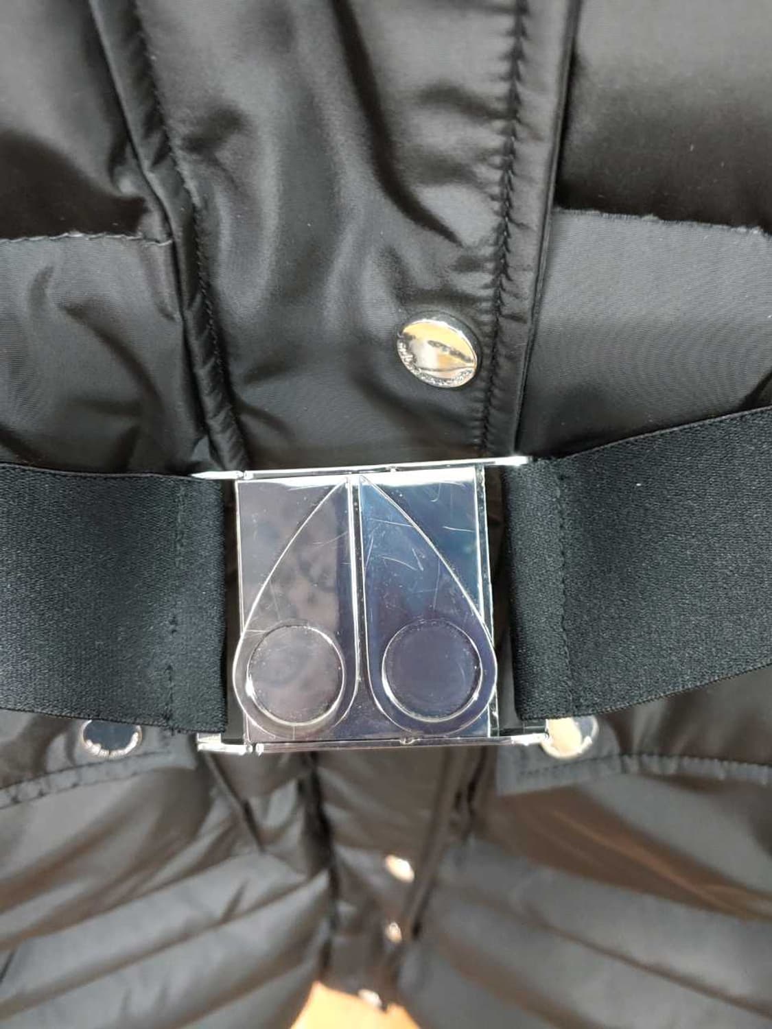 무스너클 롱 패딩 폭스퍼 후드 벨트 여성S 상품이미지6