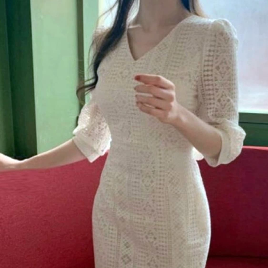 아뜨랑스(attrangs) 레이스 머메이드원피스 55 새상품 상품이미지2