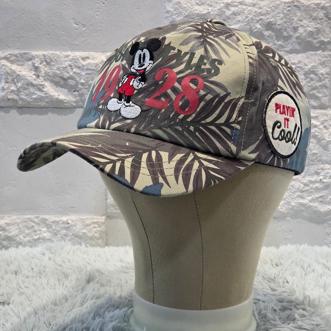 M1-8:디즈니 미키 프린트 패턴 볼캡 56~58cm Disney 상품이미지3