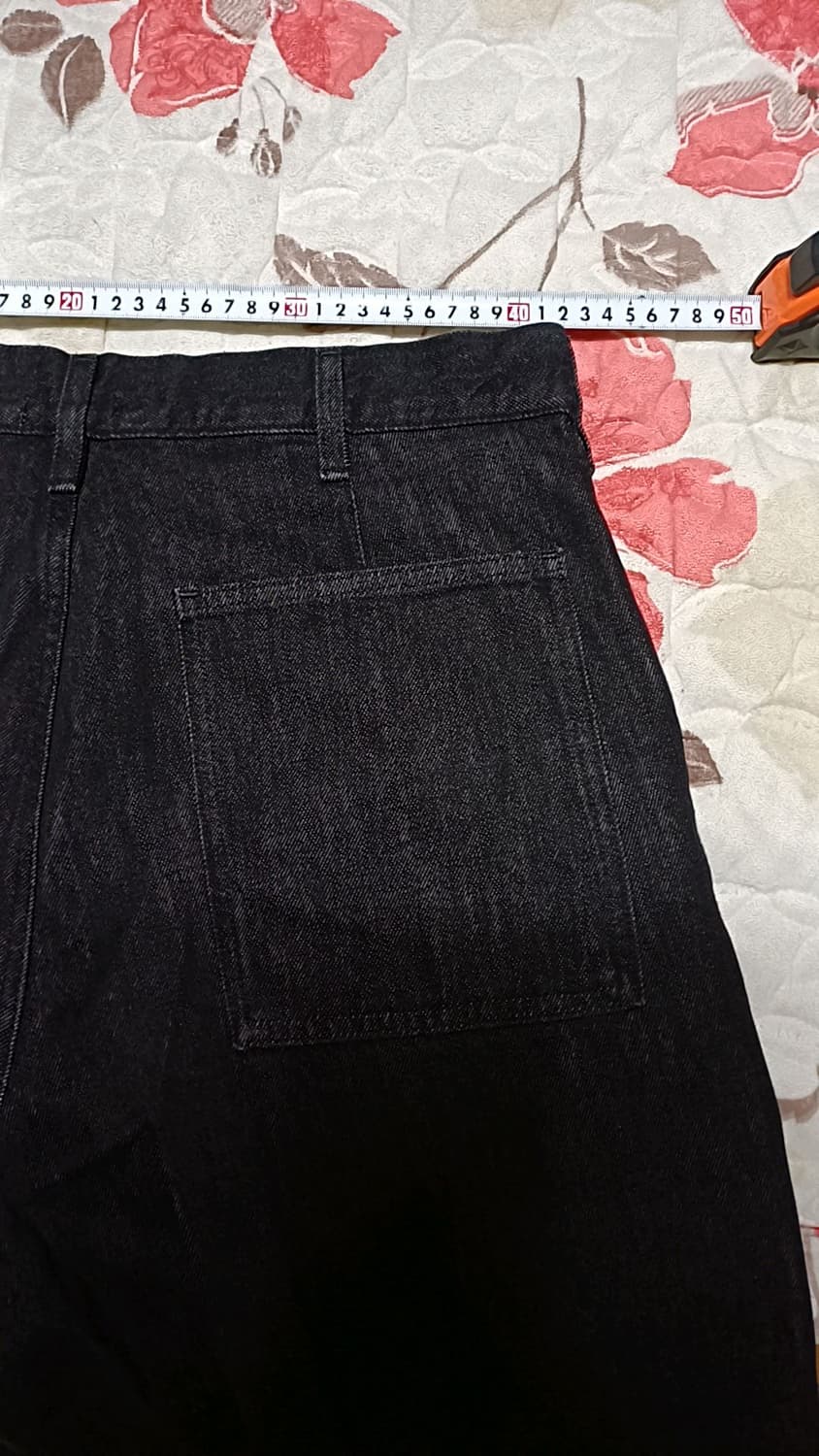 유니클로 와이드블랙진 33인치 기장103 상품이미지7