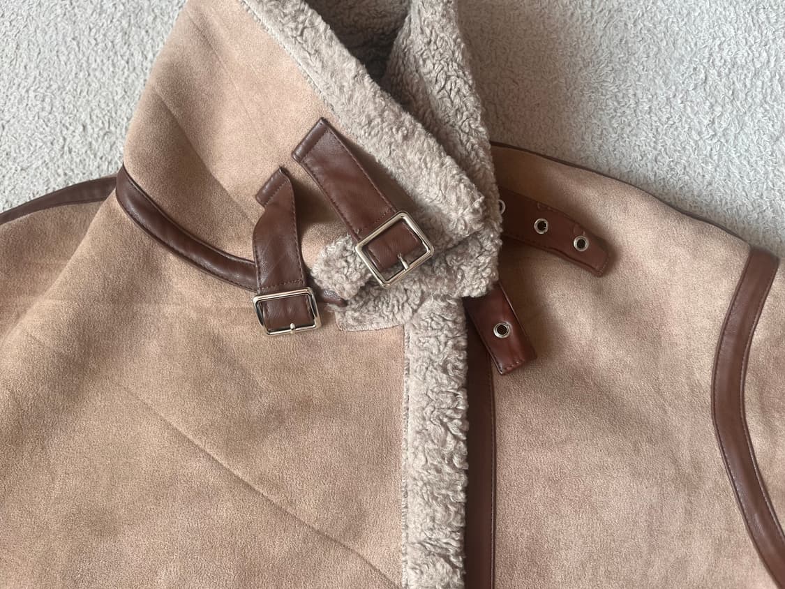 JPN-브라운 스웨이드 무스탕 자켓 상품이미지3