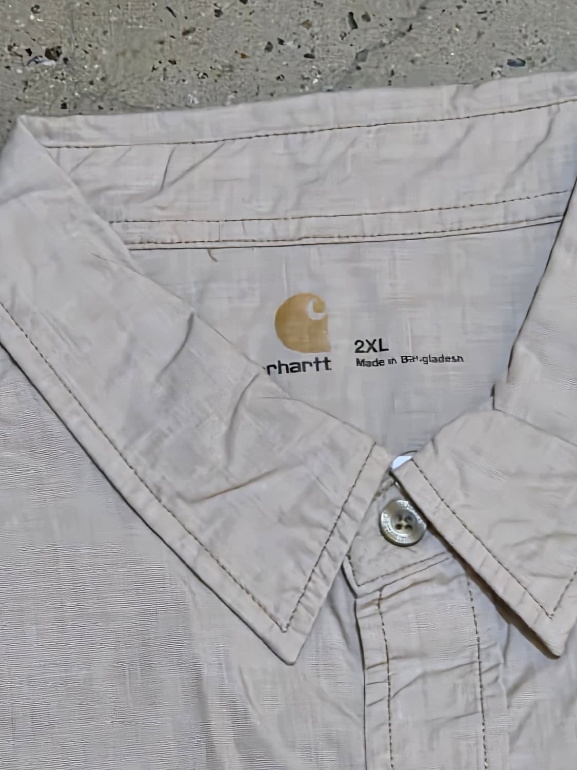Carhartt 칼하트 베이지 반팔셔츠 상품이미지3