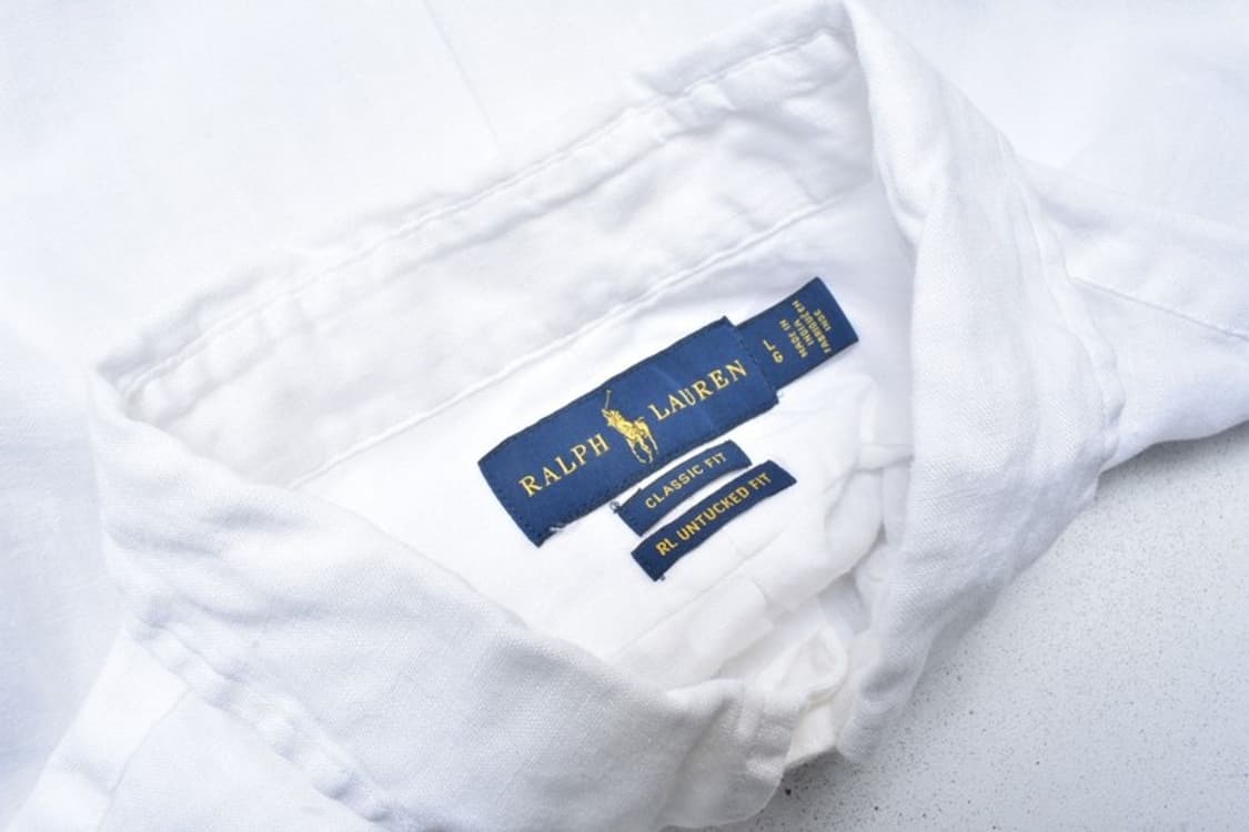 폴로 랄프로렌 신형라벨 린넨 화이트 셔츠 남방 L 상품이미지7