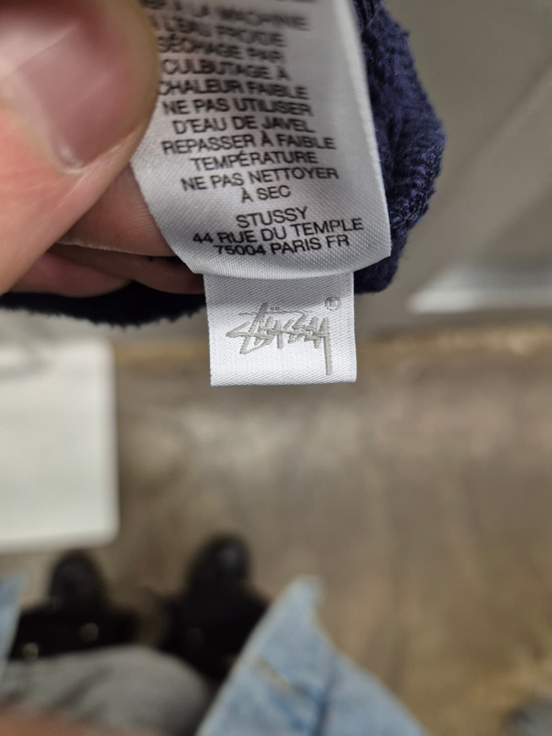 스투시 네이비 후드티 S 상품이미지5