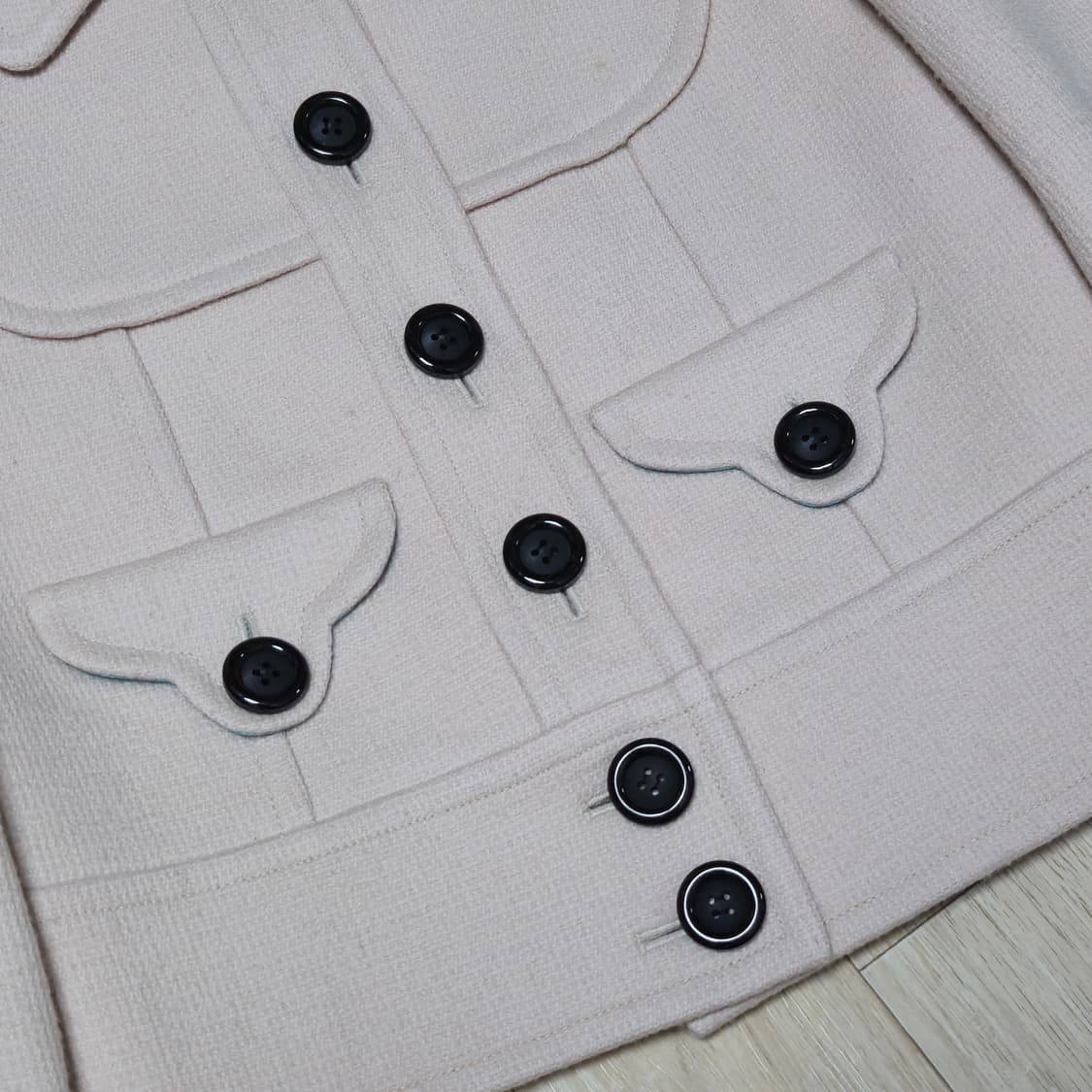 RENEEVON 울혼방 연베이지 크롭 자켓 상품이미지4