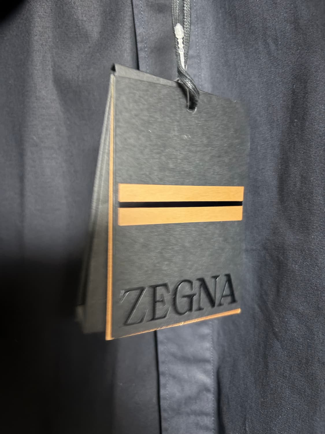 [L] 제냐 프리미엄 코튼 오버셔츠 다크 네이비 상품이미지4