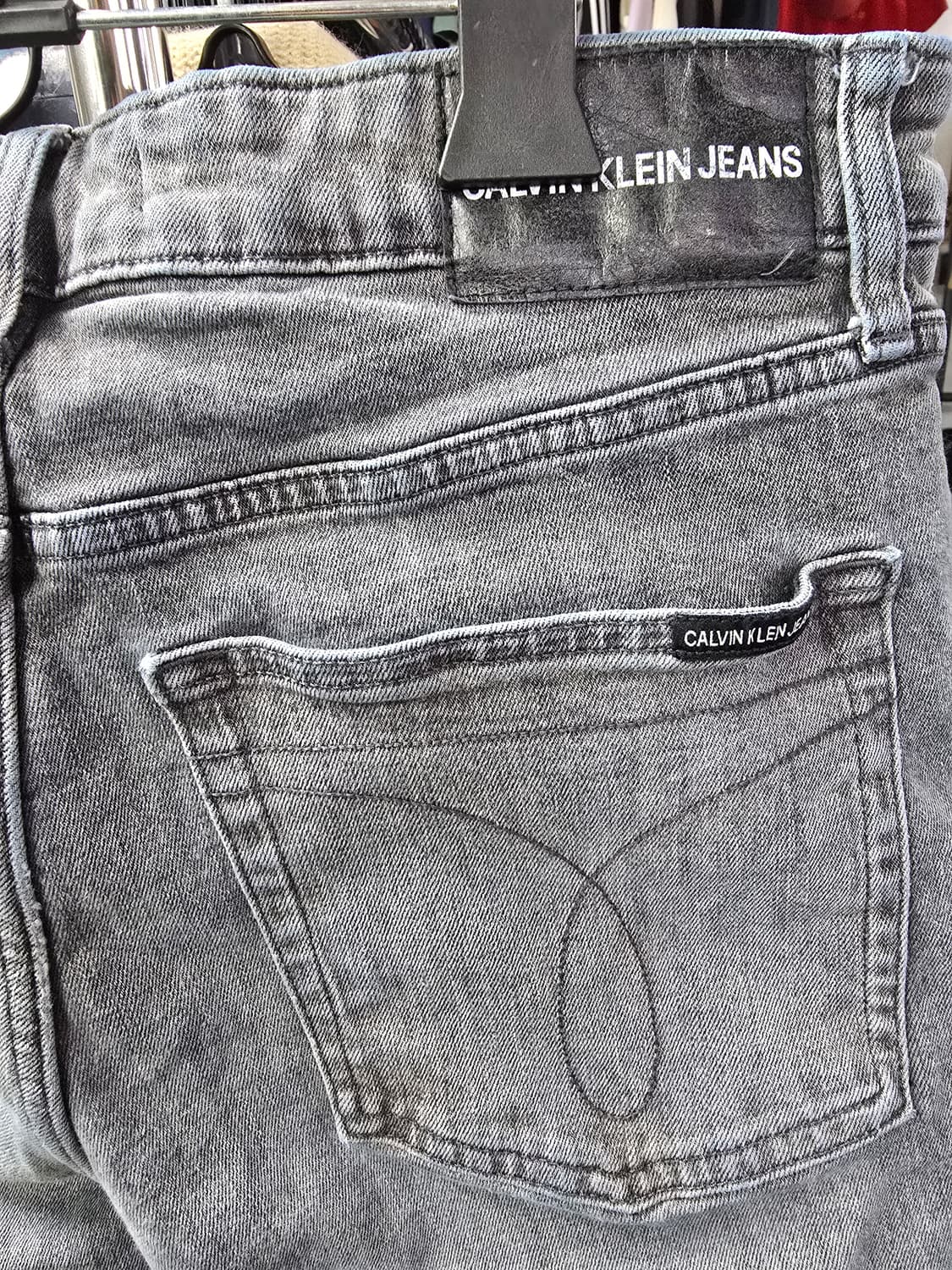 캘빈클라인 데미지 워싱 그레이 데님 팬츠 (1344) 상품이미지3