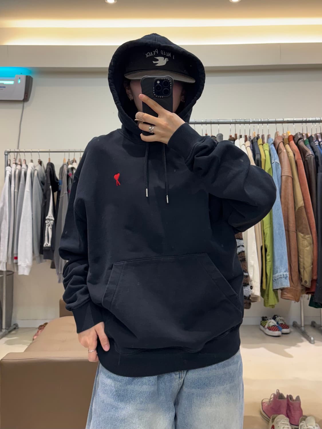 아미 스몰 하트 후드티 상품이미지5