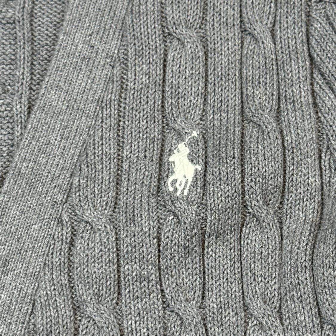 XS) 폴로 랄프로렌 코튼 케이블 꽈배기 가디건 신형 큐알탭 상품이미지4