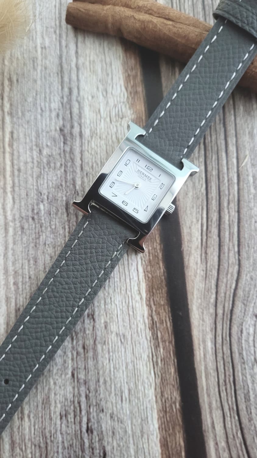 정품 에르메스 H아워 더블 투어 스트랩 쿼츠시계[풀구성품] 상품이미지6