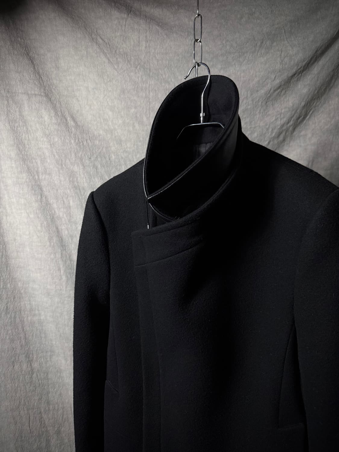 SYSTEM Asymmetric High-Neck Wool Coat  상품이미지3