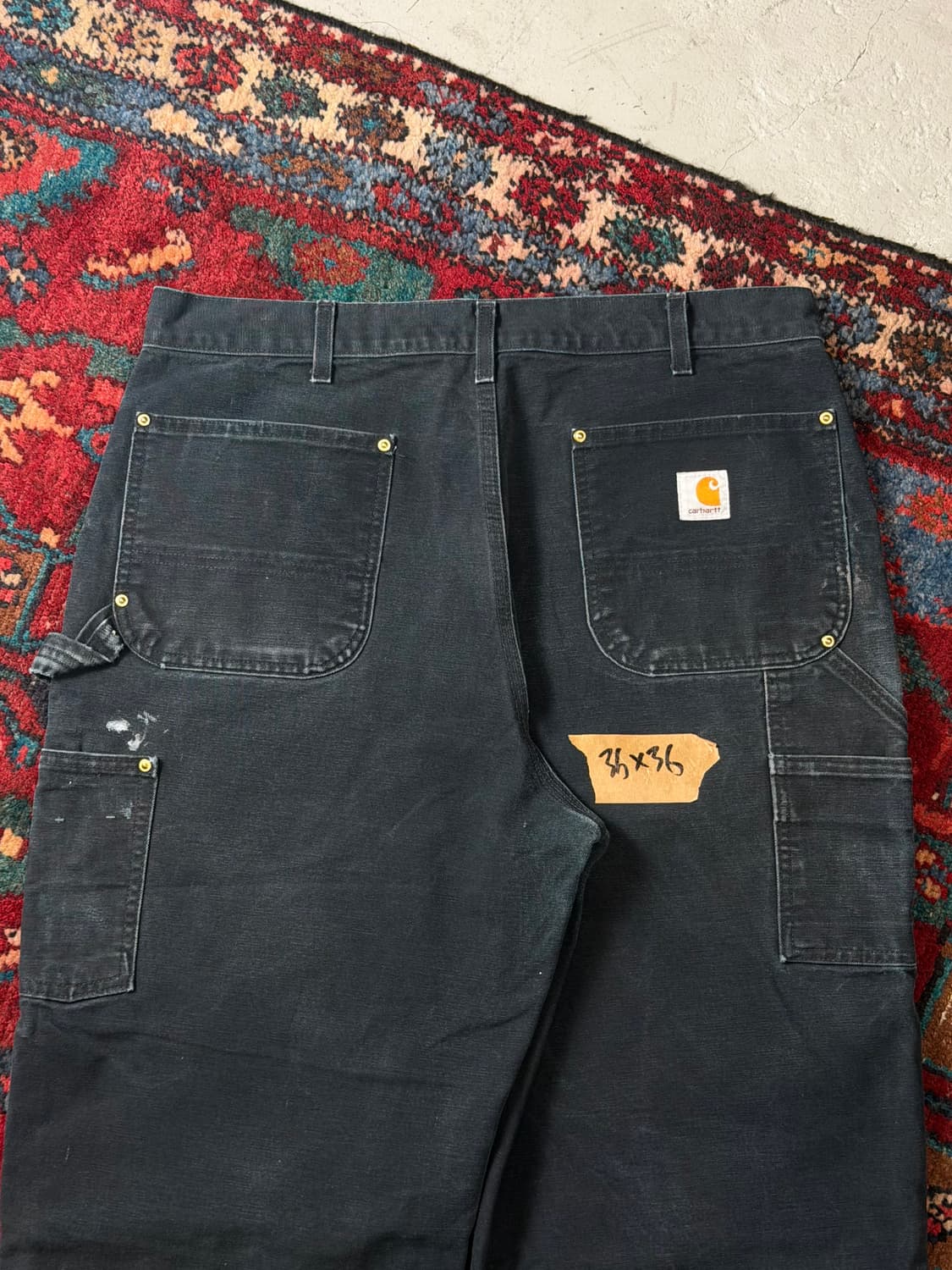 OG USA Made 칼하트 B01 더블니 블랙 칼하트 썩블니 카펜터 상품이미지6