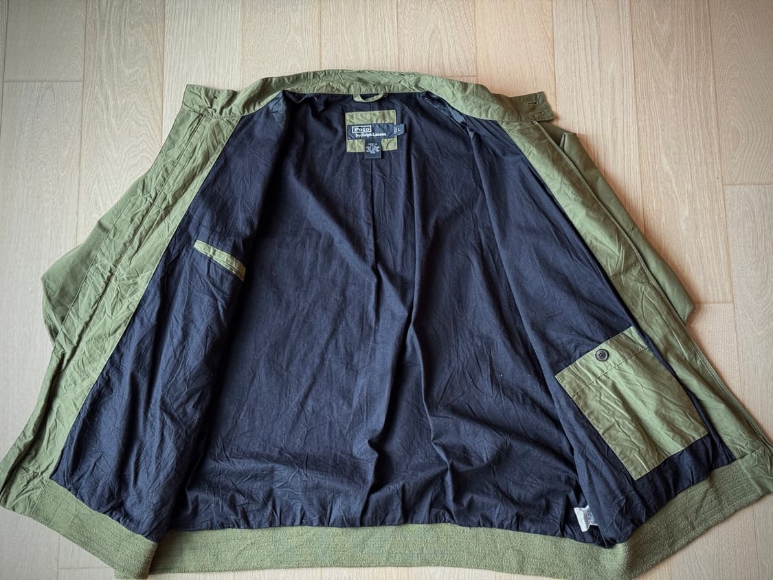 폴로 80-90s USA Made 코튼 해링턴 자켓 올리브그린 상품이미지2