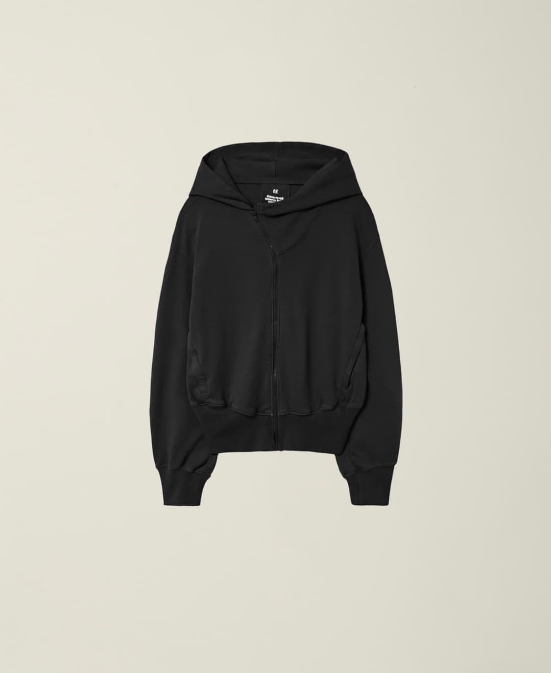 누마레 EE 커브드 후드집업 블랙 상품이미지1